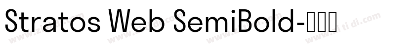 Stratos Web SemiBold字体转换